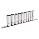 Sealey Premier Total Drive® Deep Socket Set 3/8"Sq Drive 10pc