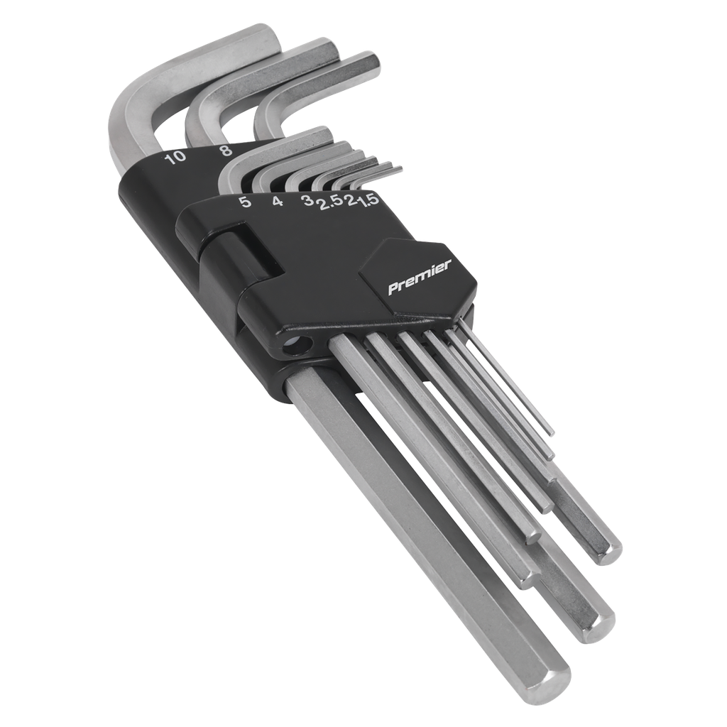 Sealey Premier Long Hex Key Set 9pc Long