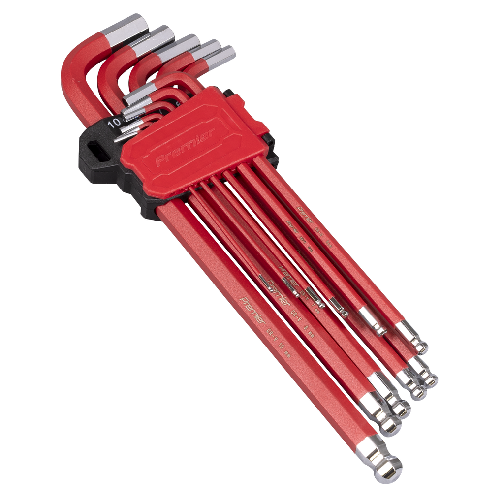 Sealey Premier Extra-Long Ball-End Hex Key Set 11pc