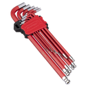 Sealey Premier Extra-Long Ball-End Hex Key Set 11pc