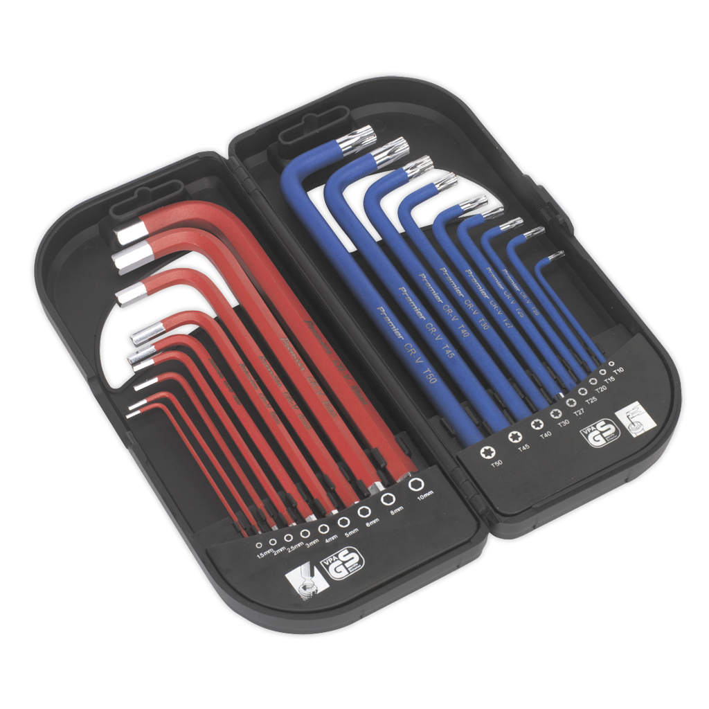 Sealey Premier Long Anti-Slip TRX-Star* & Ball-End Hex Key Set 1
