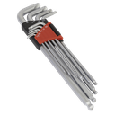 Sealey Premier Imperial Lock-On™ Extra-Long Ball-End Hex Key Set