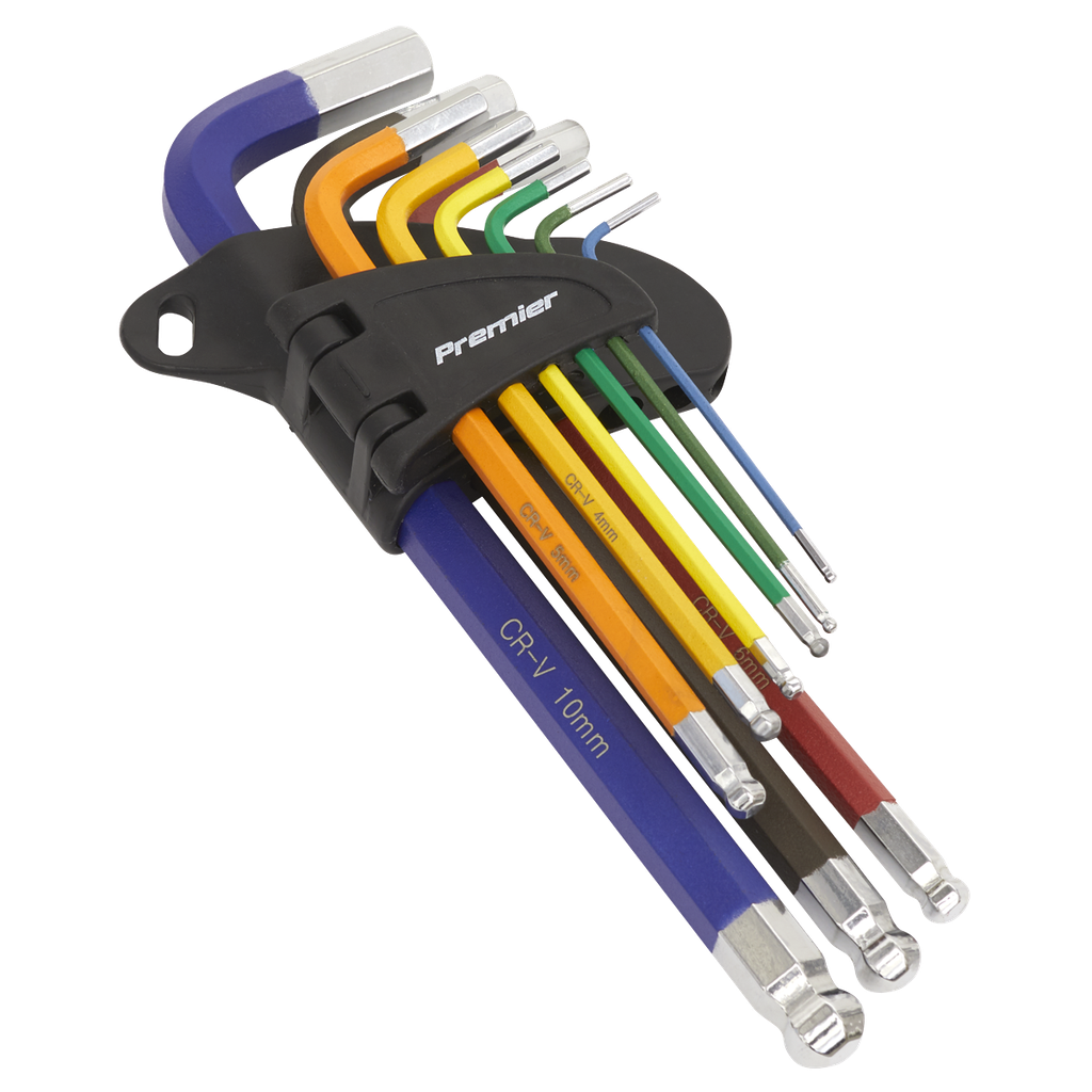 Sealey Premier Long Ball-End Hex Key Set 9pc