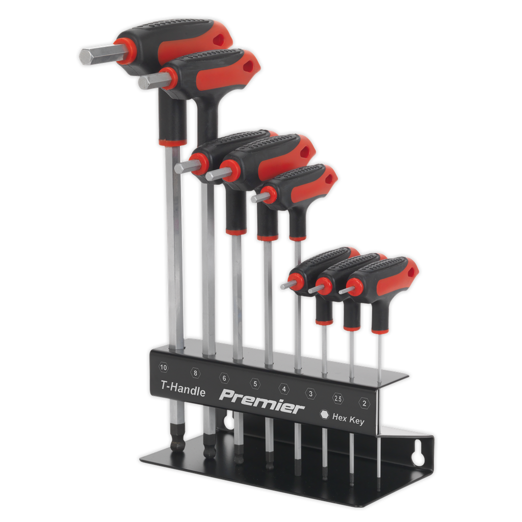 Sealey Premier T-Handle Ball-End Hex Key Set 8pc