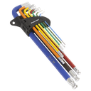 Sealey Premier Imperial Extra-Long Ball-End Hex Key Set 9pc