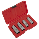 Sealey Metric Stud Extractor Set 1/2"Sq Drive 4pc