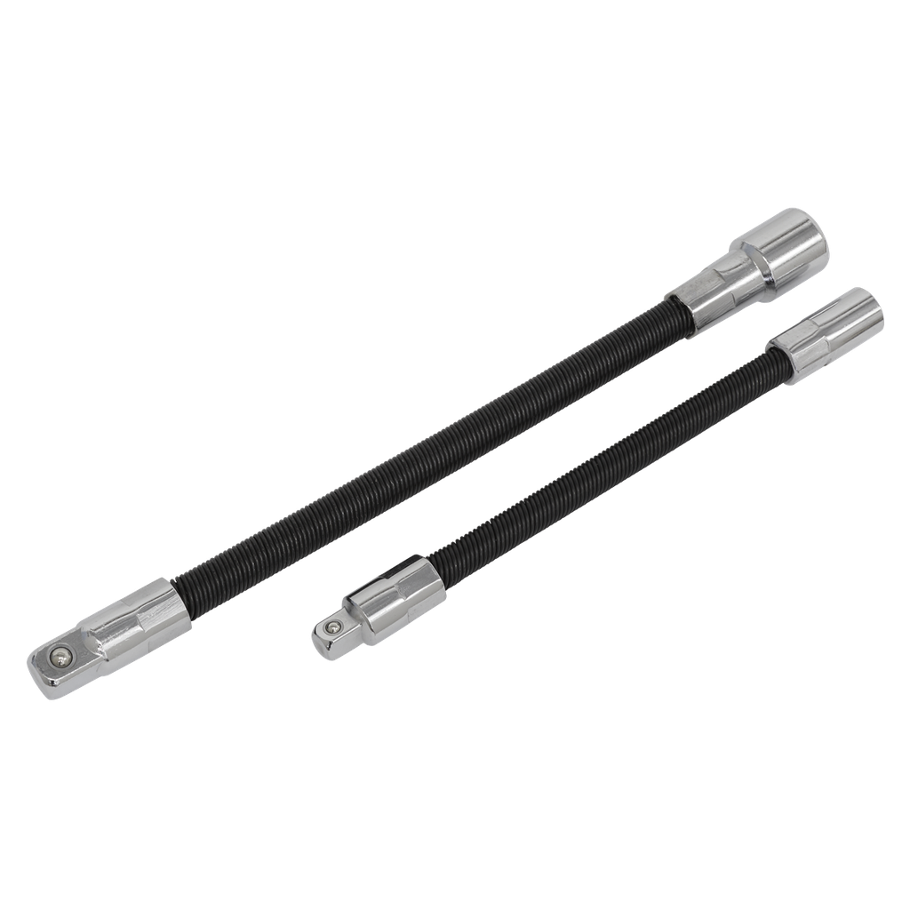 Sealey Premier Flexible Extension Adaptor Set 1/4"Sq x 150mm & 3/8"Sq x 200mm 2pc