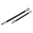Sealey Premier Flexible Extension Adaptor Set 1/4"Sq x 150mm & 3/8"Sq x 200mm 2pc