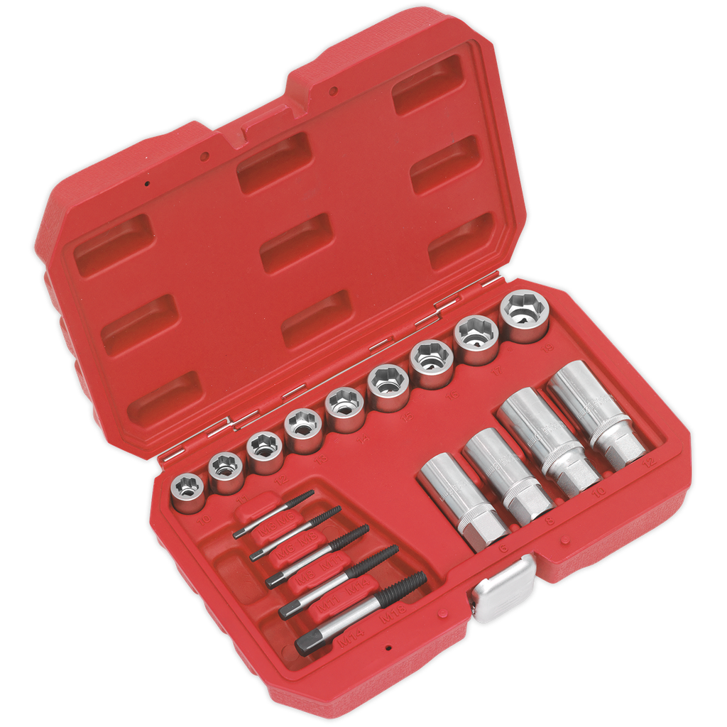 Sealey Premier Bolt, Stud & Screw Extractor Set 18pc