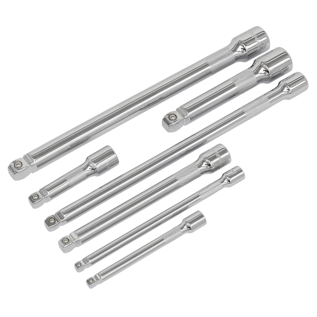 Sealey Premier Wobble/Rigid Extension Bar Set 1/4", 3/8" & 1/2"Sq Drive 7pc
