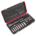 Sealey Premier Platinum Socket Set 1/4"Sq Drive 49pc