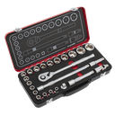 Sealey Premier Platinum Socket Set 1/2"Sq Drive 24pc