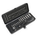 Sealey Premier Black Socket Set 1/4"Sq Drive 32pc