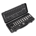 Sealey Premier Black Socket Set 3/8"Sq Drive 34pc