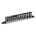 Sealey Premier Black Socket Set 1/4"Sq Drive 13pc