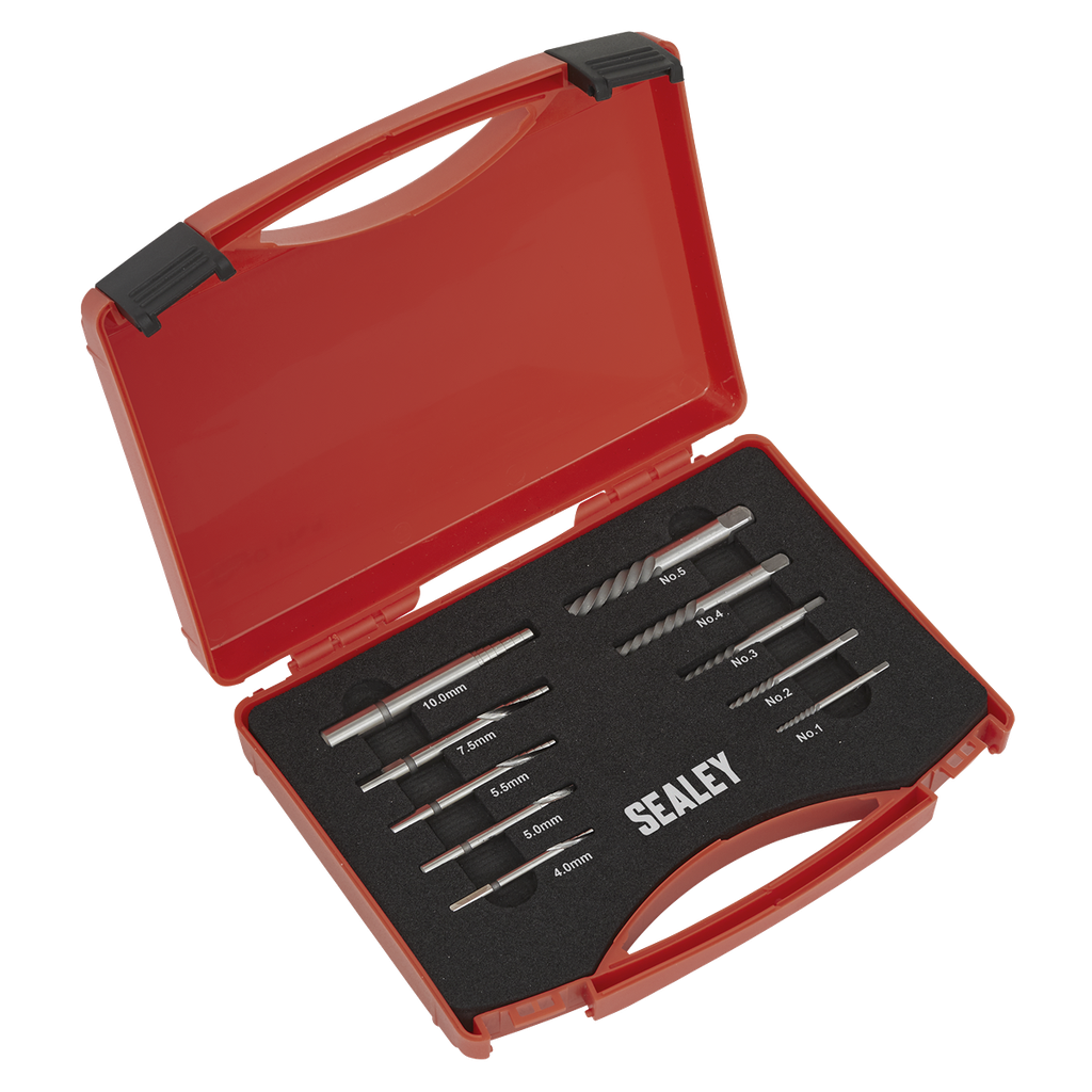 Sealey Step Drill Screw/Bolt Extractor Set 10pc