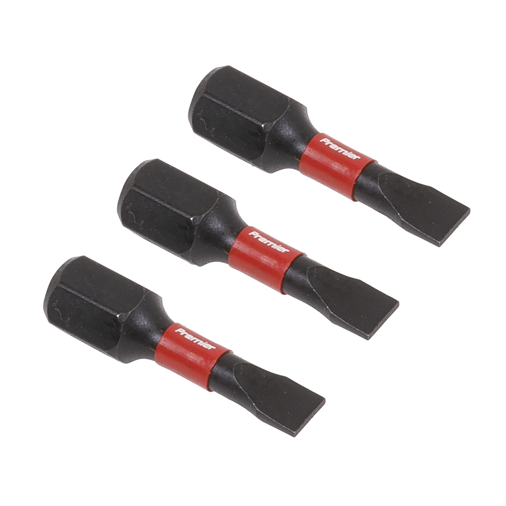 Sealey Premier Slotted Impact Power Tool Bits 4.5 x 25mm 3pc