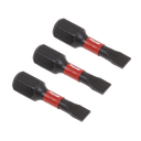 Sealey Premier Slotted Impact Power Tool Bits 4.5 x 25mm 3pc