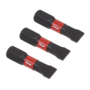 Sealey Premier Slotted Impact Power Tool Bits 6.5 x 25mm 3pc