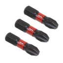Sealey Premier Phillips Impact Power Tool Bits #3 x 25mm 3pc