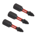 Sealey Premier Pozi Impact Power Tool Bits #1 x 25mm 3pc