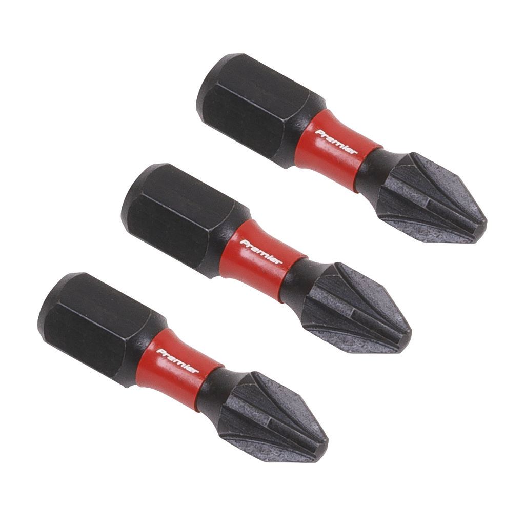Sealey Premier Pozi Impact Power Tool Bits #2 x 25mm 3pc