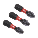 Sealey Premier Pozi Impact Power Tool Bits #2 x 25mm 3pc