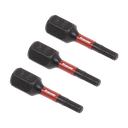 Sealey Premier Hex Impact Power Tool Bits 2.5 x 25mm 3pc