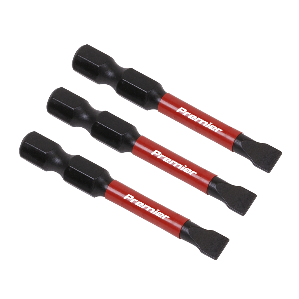 Premier Slotted Impact Power Tool Bits 5.5 x 50mm 3pc