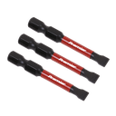 Sealey Premier Slotted Impact Power Tool Bits 5.5 x 50mm 3pc