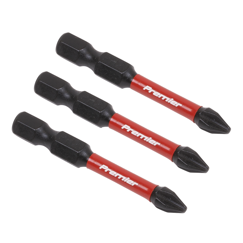 Premier Phillips Impact Power Tool Bits #2 x 50mm 3pc