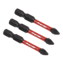 Sealey Premier Phillips Impact Power Tool Bits #2 x 50mm 3pc