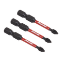 Sealey Premier Pozi Impact Power Tool Bits #1 x 50mm 3pc