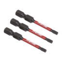 Sealey Premier TRX-Star* Impact Power Tool Bits T15 x 50mm 3pc
