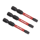Sealey Premier TRX-Star* Impact Power Tool Bits T25 x 50mm 3pc