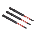 Sealey Premier Slotted Impact Power Tool Bits 4.5 x 75mm 3pc