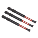 Sealey Premier Slotted Impact Power Tool Bits 5.5 x 75mm 3pc