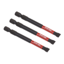 Sealey Premier Slotted Impact Power Tool Bits 6.5 x 75mm 3pc