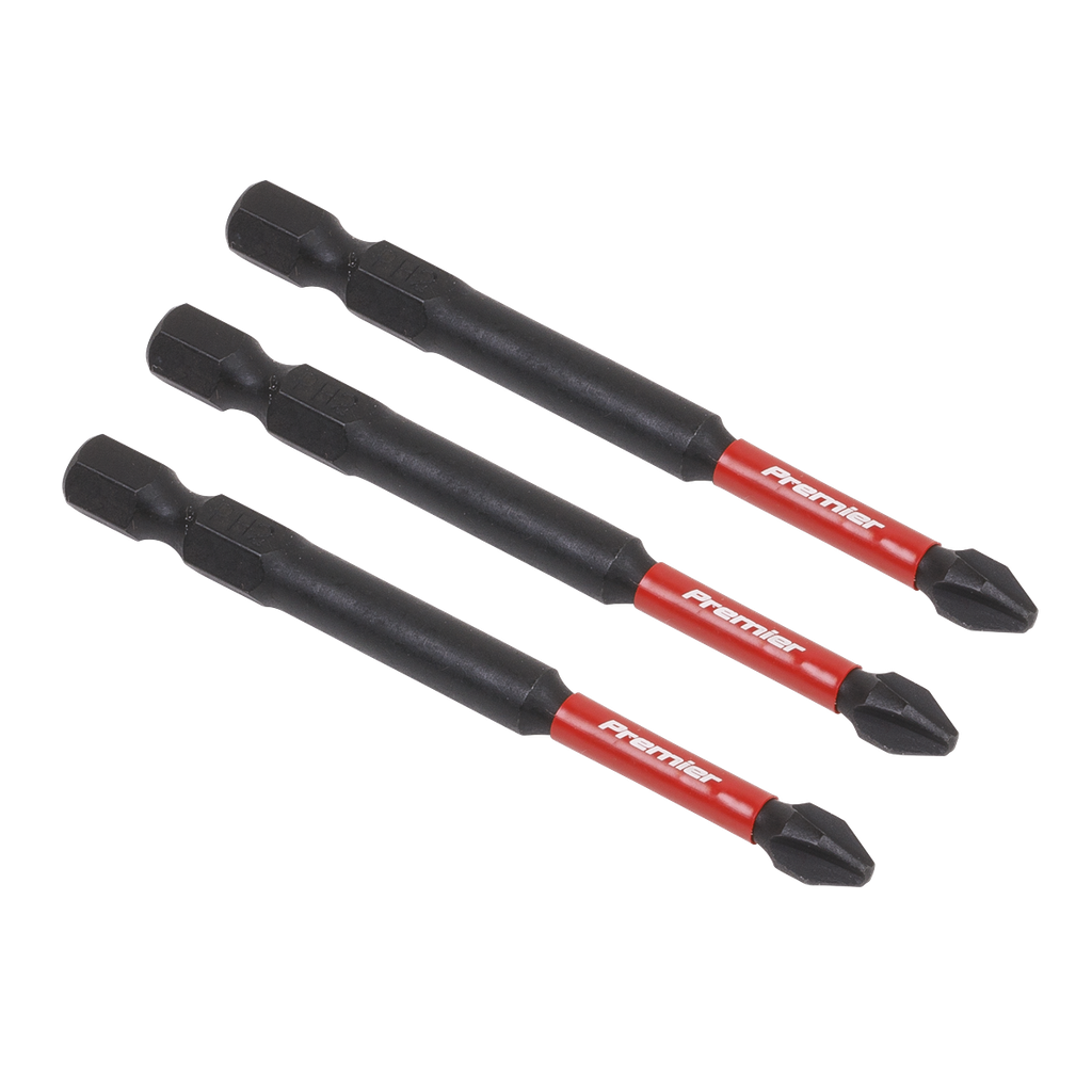 Premier Phillips Impact Power Tool Bits #2 x 75mm 3pc