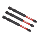 Sealey Premier Phillips Impact Power Tool Bits #2 x 75mm 3pc