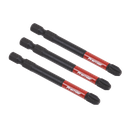 Sealey Premier Phillips Impact Power Tool Bits #3 x 75mm 3pc