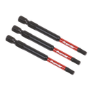 Sealey Premier Hex Impact Power Tool Bits 4 x 75mm 3pc
