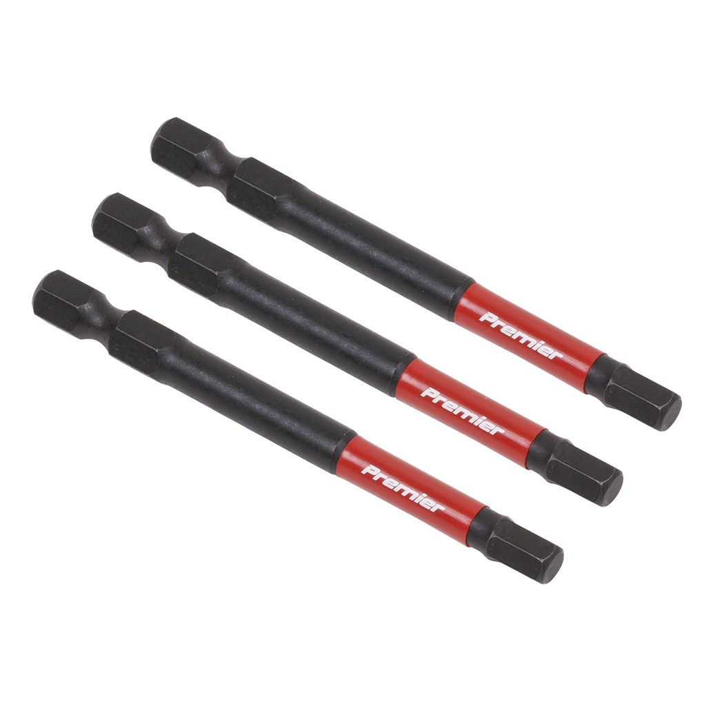 Premier Hex Impact Power Tool Bits 5 x 75mm 3pc
