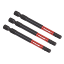 Sealey Premier Hex Impact Power Tool Bits 5 x 75mm 3pc