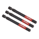 Sealey Premier Hex Impact Power Tool Bits 6 x 75mm 3pc