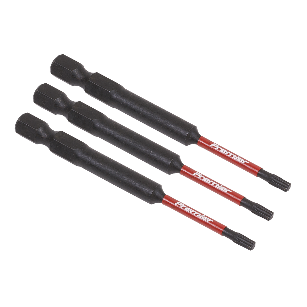 Sealey Premier TRX-Star* Impact Power Tool Bits T10 x 75mm 3pc
