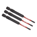Sealey Premier TRX-Star* Impact Power Tool Bits T10 x 75mm 3pc