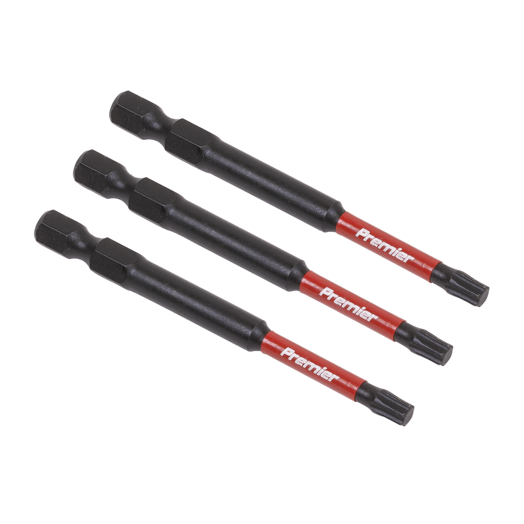 Sealey Premier TRX-Star* Impact Power Tool Bits T25 x 75mm 3pc