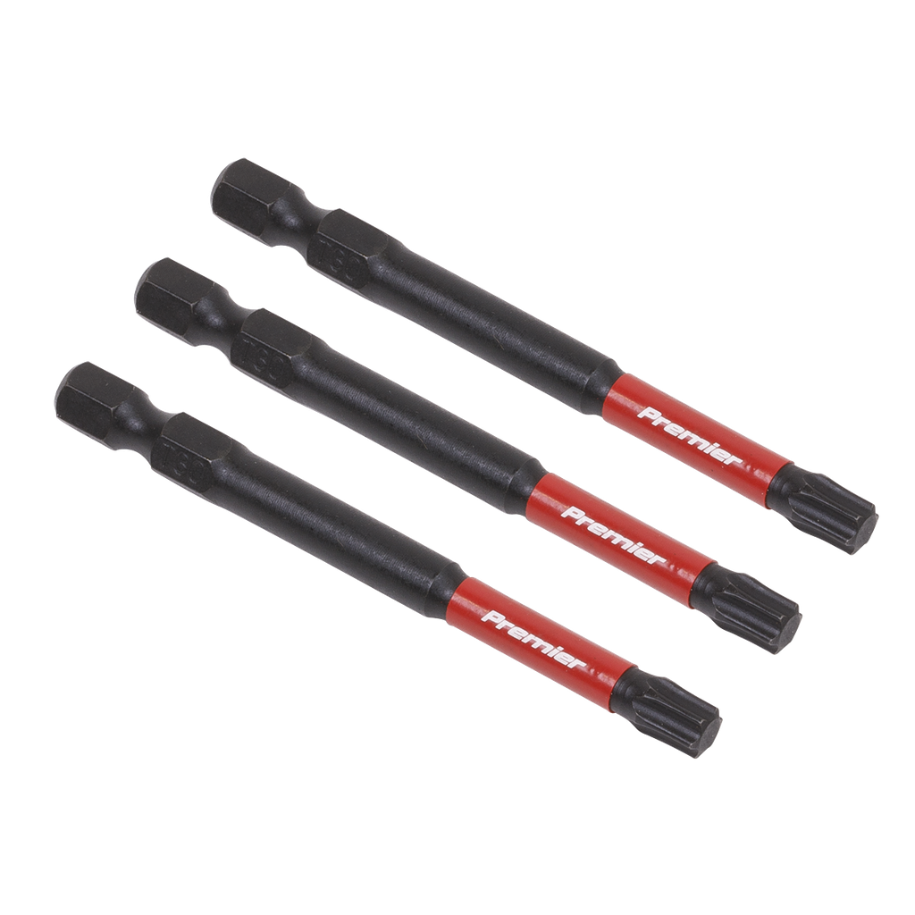 Sealey Premier TRX-Star* Impact Power Tool Bits T30 x 75mm 3pc