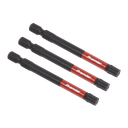 Sealey Premier TRX-Star* Impact Power Tool Bits T40 x 75mm 3pc